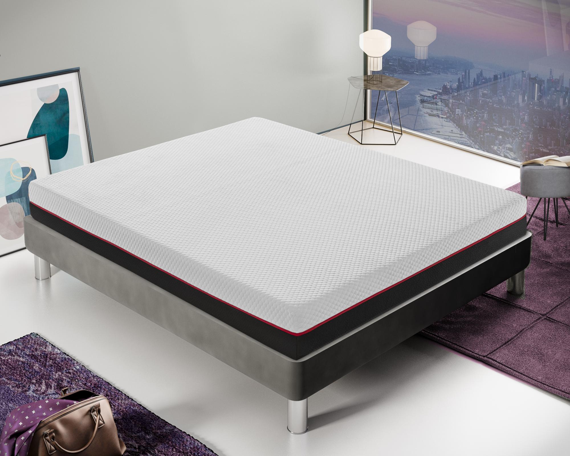 Slumber Castle Materasso Ibrido Queen Size 30,5 Cm - 10 Strati Memory Foam E Molle Insacchettate, Medio Rigido, CertiPUR-US E OEKO-TEX, In Scatola, 101 Notti Di Prova - 2