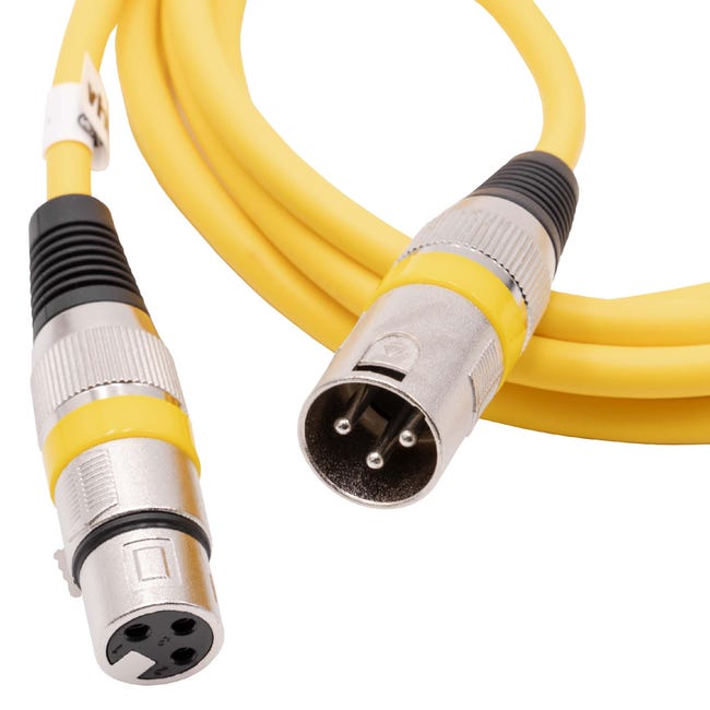 Vhbw Câble lumière DMX prise XLR mâle et femelle compatible avec éclairage  scénique, projecteurs - 3 broches, câble PVC, noir, 2m