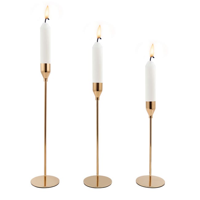 Decorazione lampada set di 3, oro, candelabro da tavolo Candelabri Tavolo  di riscaldamento per San Valentino Natale Matrimonio