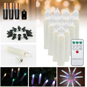 Bougies LED électriques Avec Télécommande - Flamme Réaliste 3D, Minuterie Et 5 Niveaux De Luminosité (Lot De 5 Tailles)