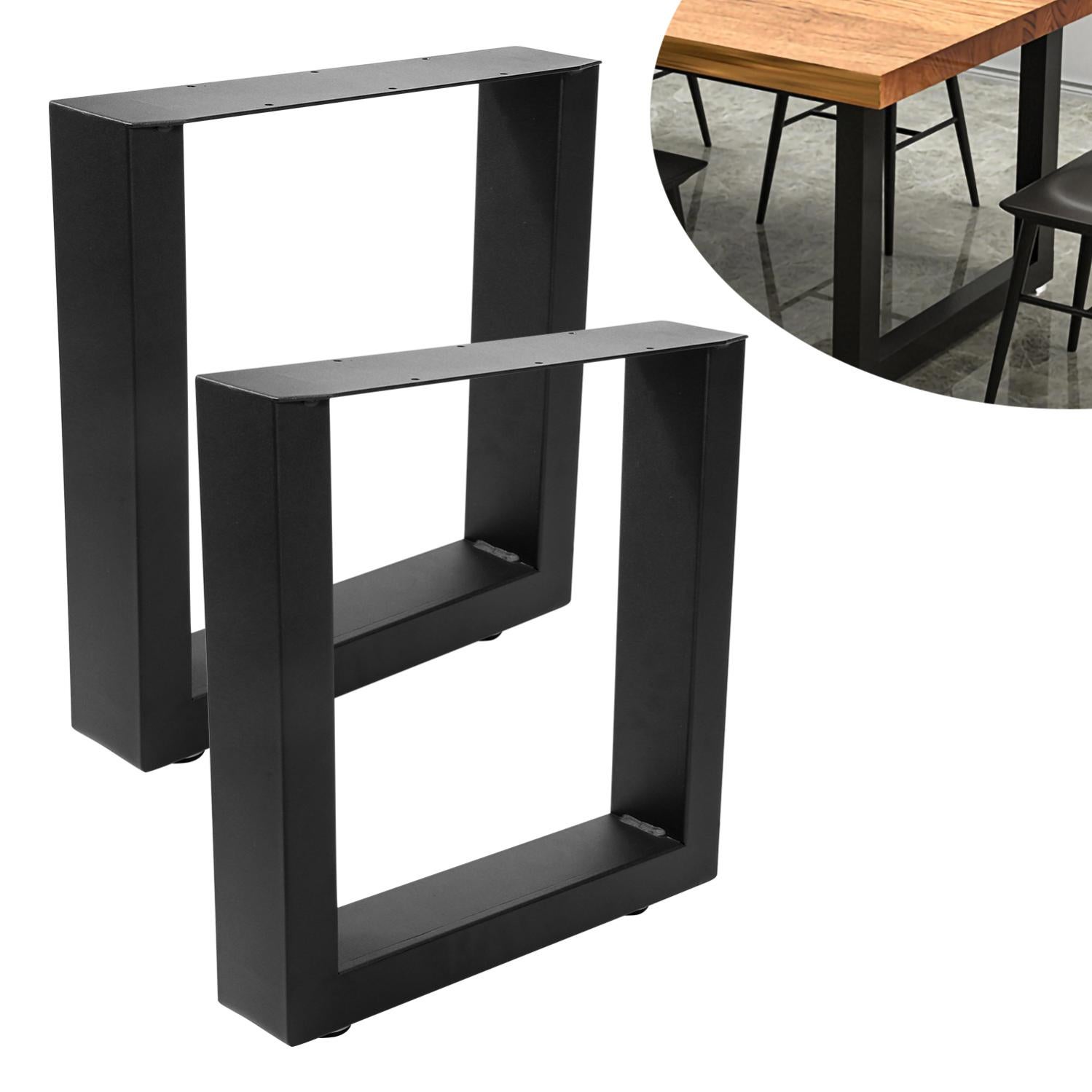 Lot De 2 Pieds De Table En Métal Style Industriel - Hauteurs 72 Cm Et 42 Cm - Finition Mate