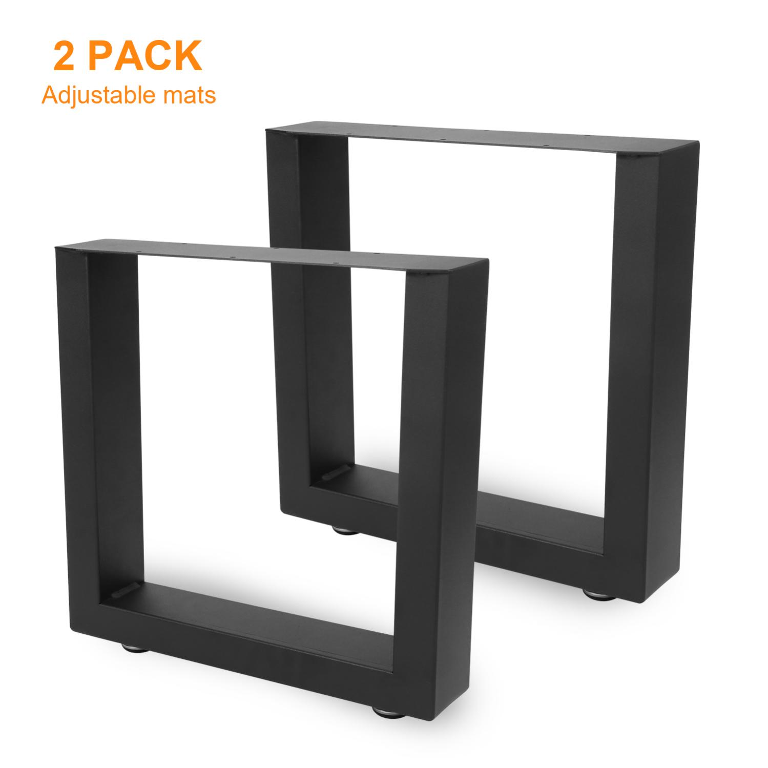 2X cadre de table pieds de table patins de meubles noir table basse
