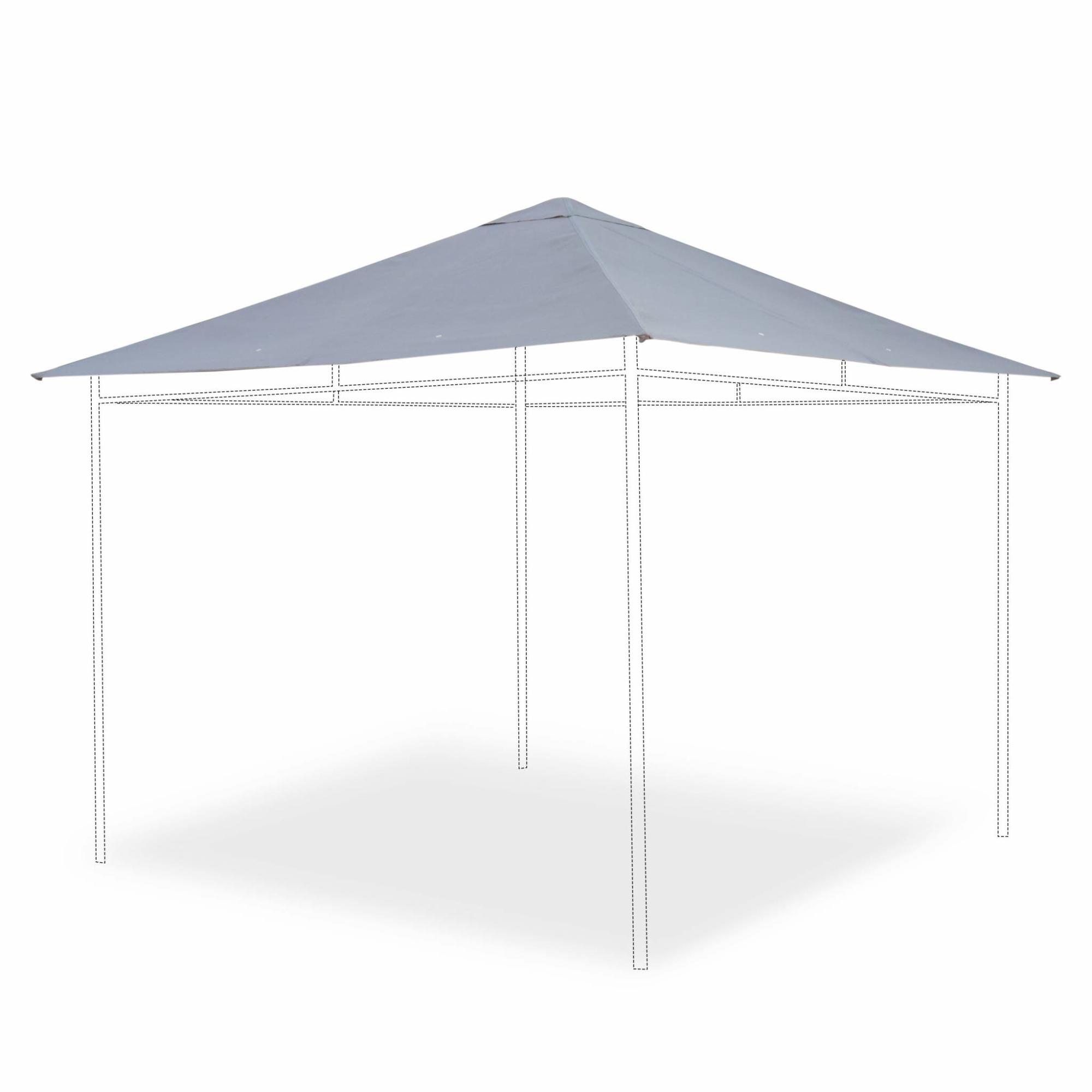 Cubierta gris para elusa 3x3m - cubierta de pérgola, cubierta de sustitución