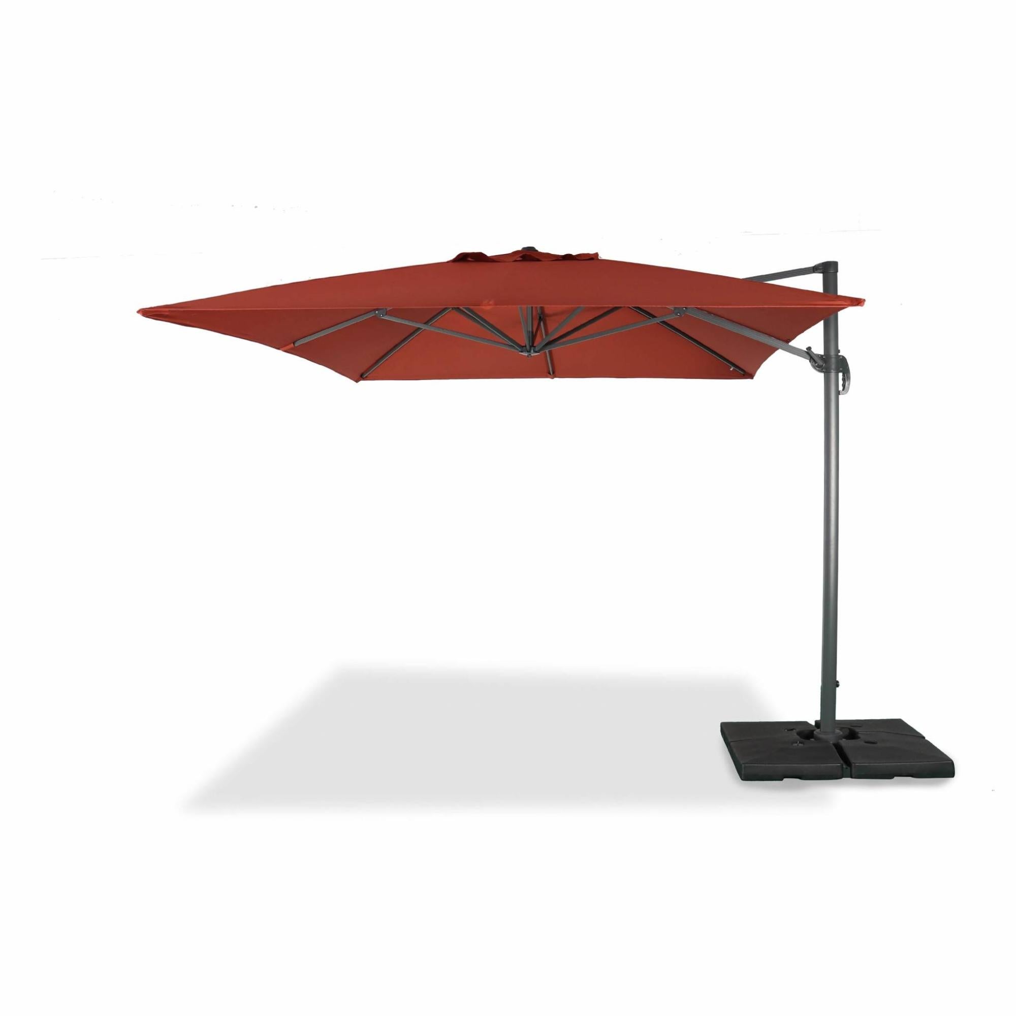 Parasol Deporte Rectangulaire 3 X 4 M Haut De Gamme St Jean De Luz Terracotta Parasol Excentre Inclinable Leroy Merlin
