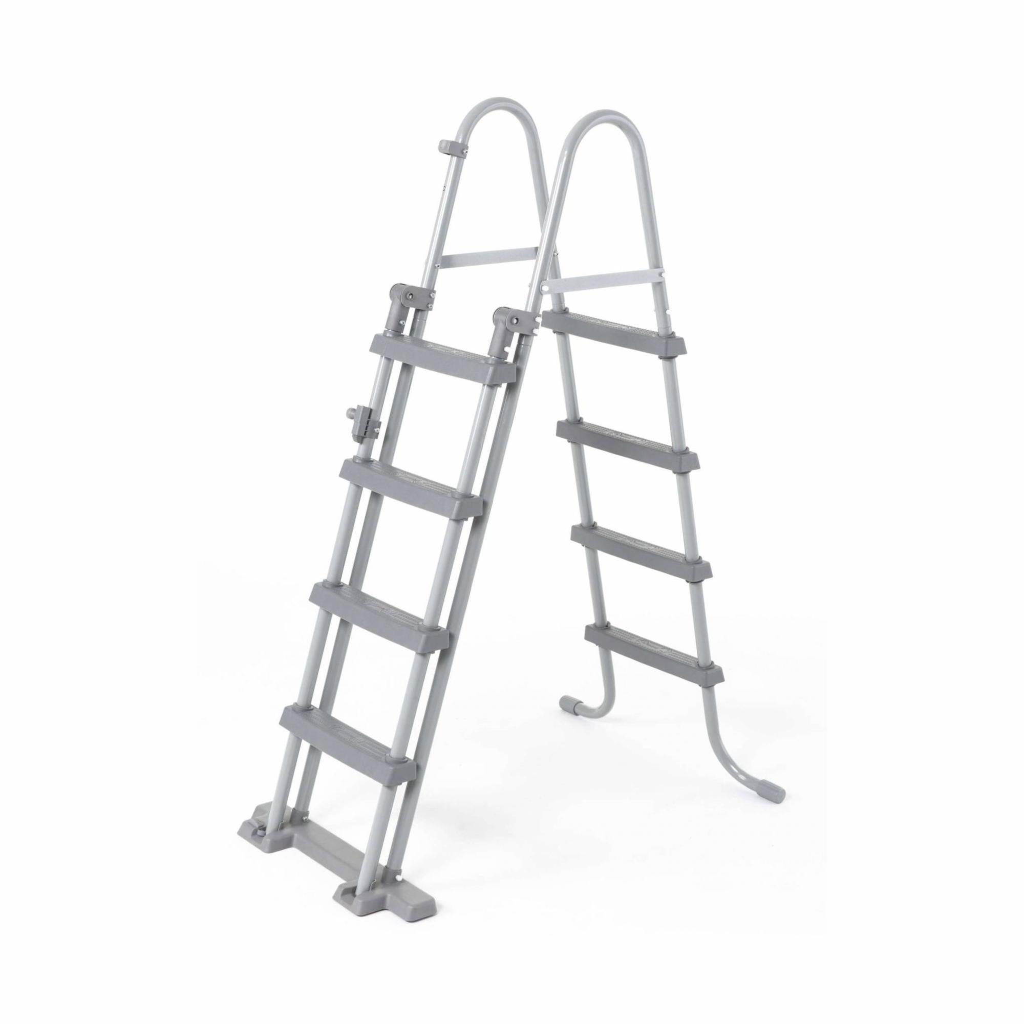 Escalera Con 4 Peldaños Para Piscinas De Hasta 122 Cm De Altura, Accesorio Para Piscinas