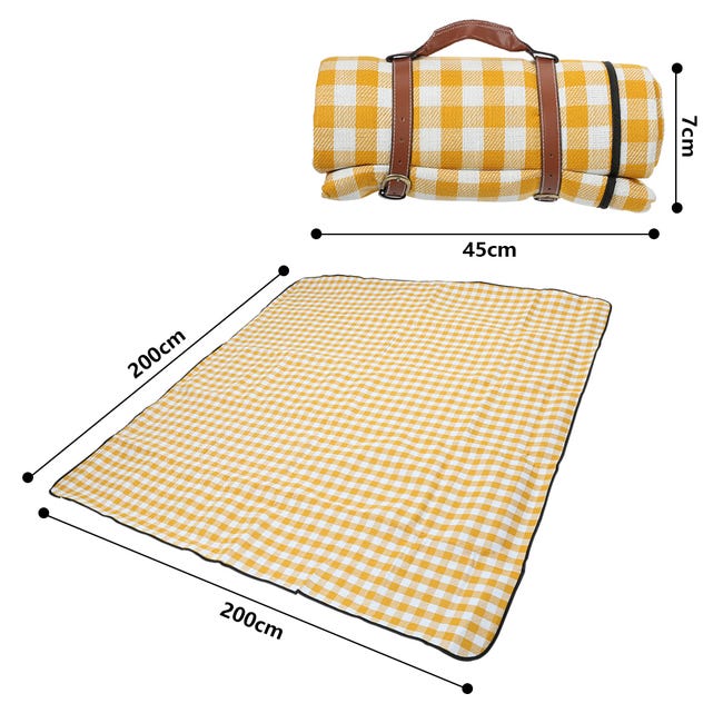 2*2m grande couverture de pique-nique imperméable à l'eau tapis de  couverture de camping en plein air - Cdiscount Maison