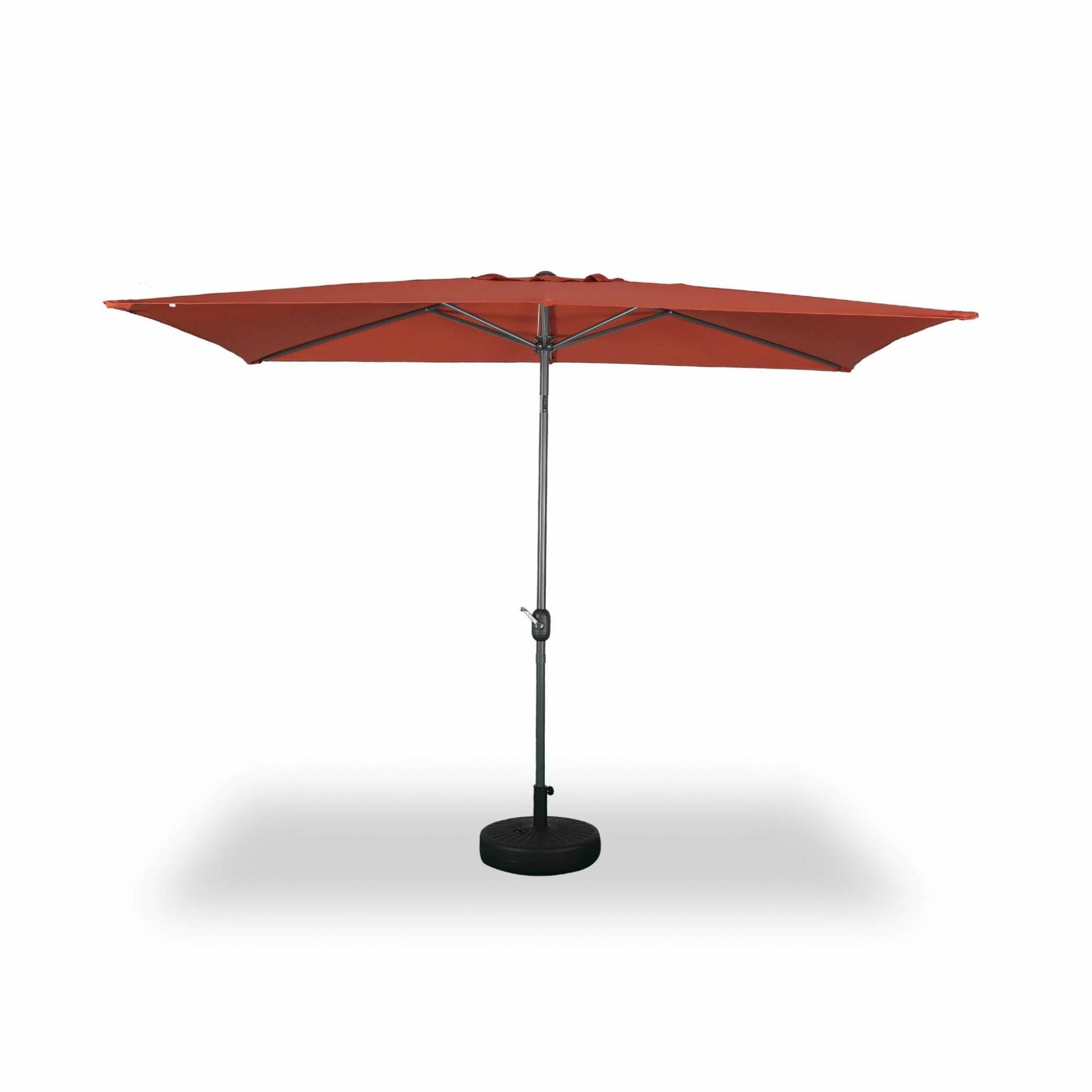 Parasol Droit Rectangulaire 2x3m - Touquet Terracotta - Mât Central En ...