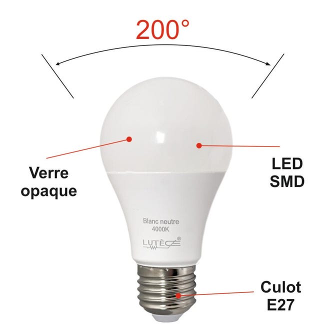 Ampoule LED E27 4000K Garantie 3 ans à 2€