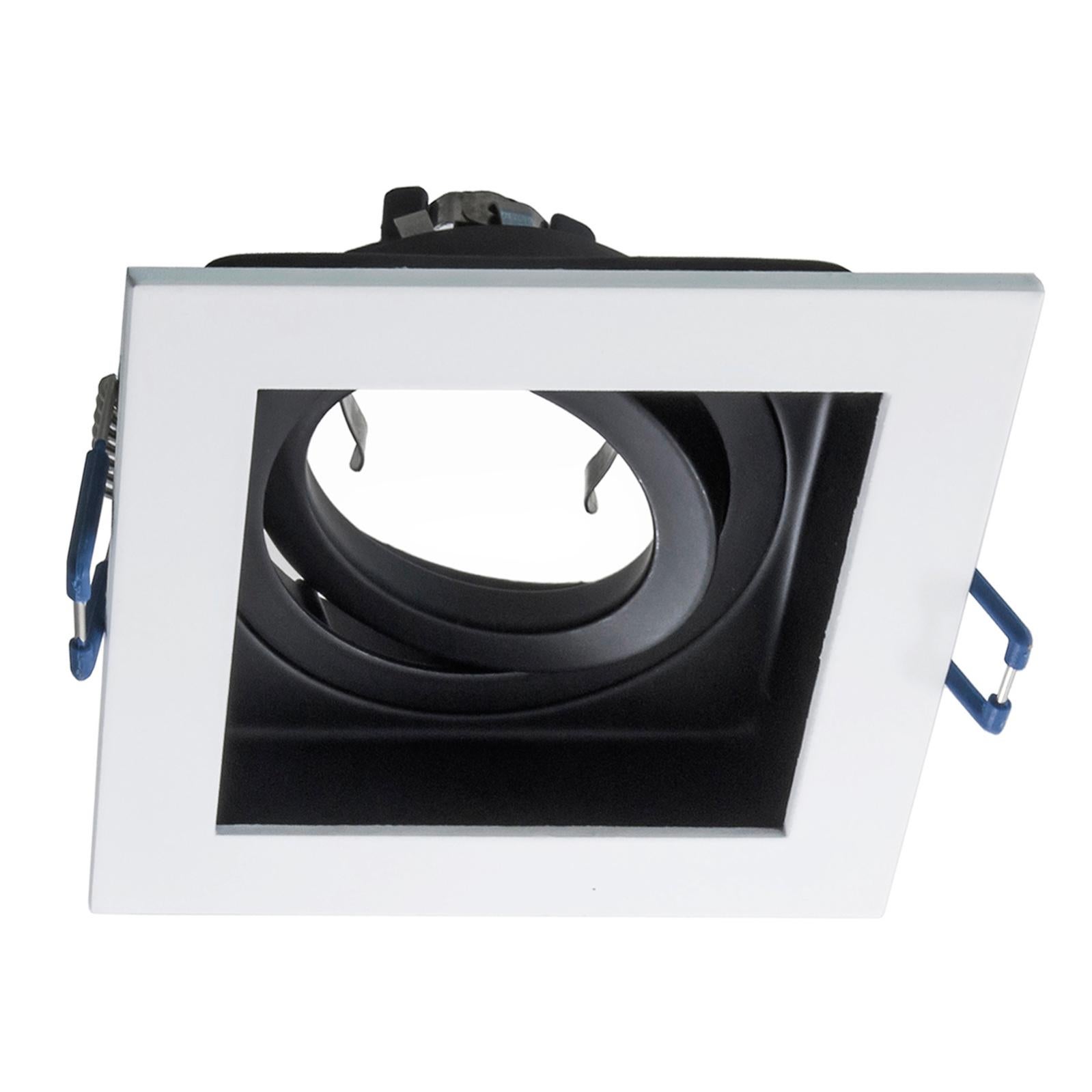 PORTAFARETTO IN RESINA DI GESSO QUADRATO DA INCASSO PER FARETTI GU10 E Gu53 Mod Gqdtl 2020a
