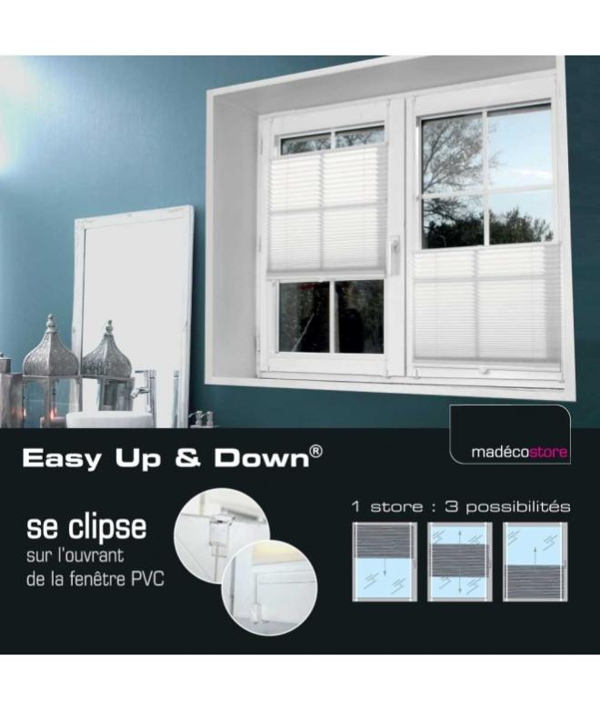 MADECOSTORE Store Vénitien Micro-perforé Aluminium 25mm - Gris - L150 X