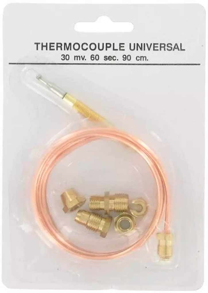 Kit de thermocouple universel de cuisinière à gaz de 900 mm M6x0.75 avec  écrous renversés (cinq) thermocouple de remplacement