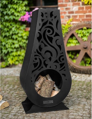 Ensemble tisonnier + pince à bois acier peint noir 50 cm, Accessoire  entretien poêle à bois barbecue chaudière cheminée, Braises bûches charbon  de b