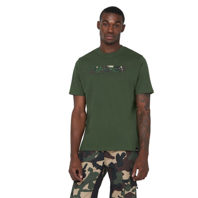 T-shirt manches courtes vert olive homme
