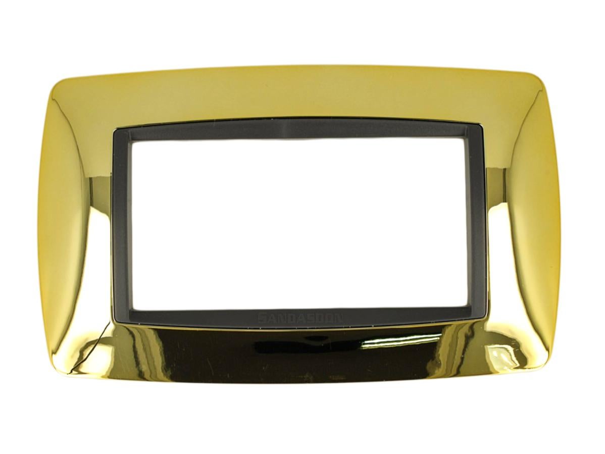 Placca Bombe 4M 4 Posti BTicino Living International - Oro Lucido, Per Scatola 504 - Foto 12