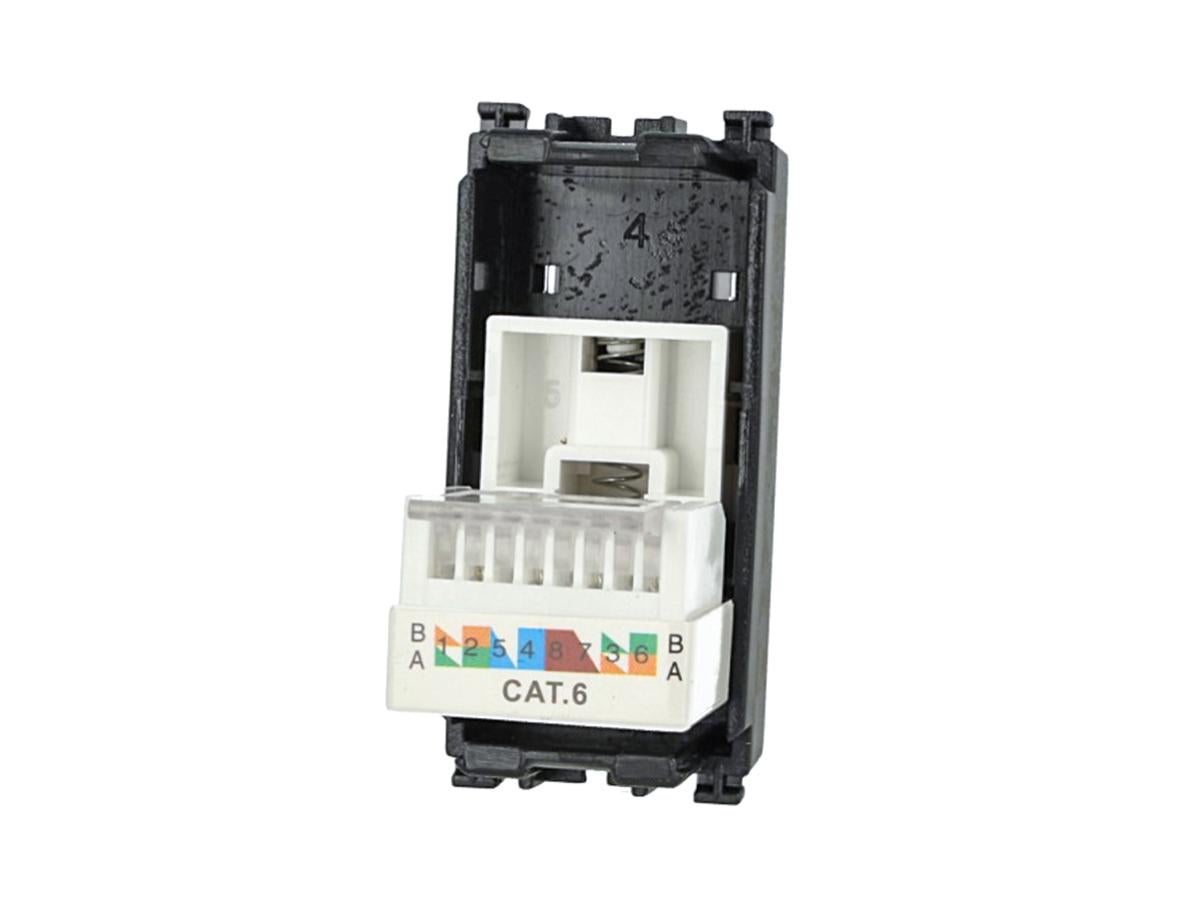 Presa Dati RJ45 CAT5E Silver Tech Con Coperchio Compatibile Bticino