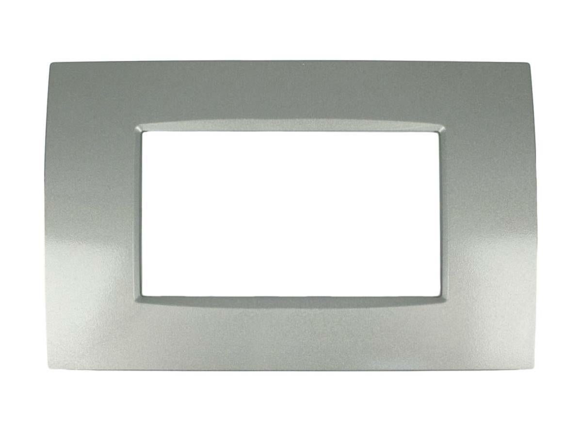 Placca In Plastica Silver Compatibile Vimar Arkè 2 - 3 - 4 - 7 Posti
