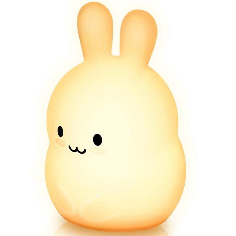 Luce Notturna Coniglietto Per Bambini - LED Dimmerabile, Ricaricabile USB E Timer 30 Min - Foto 8