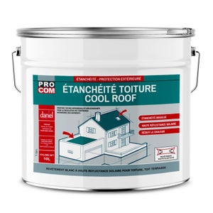 Cool roof - Peinture toiture anti chaleur, peinture blanche réfléchissante  PROCOM 10 litres-Blanc