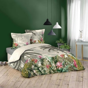 Couette 220x240 verte en polyester 400 g/m² ZEPHYR