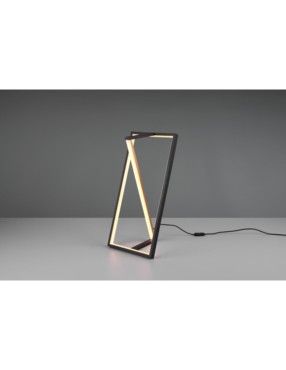 Lámpara de mesa cuadrada moderna touch dimmer led edge black and gold trio lighting