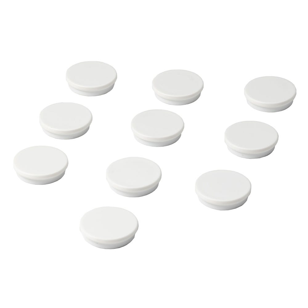 Aimants pour tableau blanc 30 mm - Blanc - 10 pièces