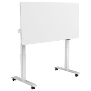 Bureau 160 X 80 Cm Blanc Réglable En Hauteur Ineo à Prix Carrefour