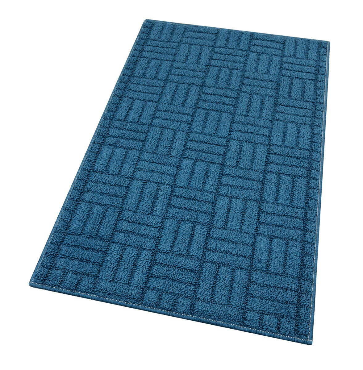 Alfombra de Cocina 57x145 cm Antideslizante Suave Absorbente Lavable  Azulejos 3D Azul