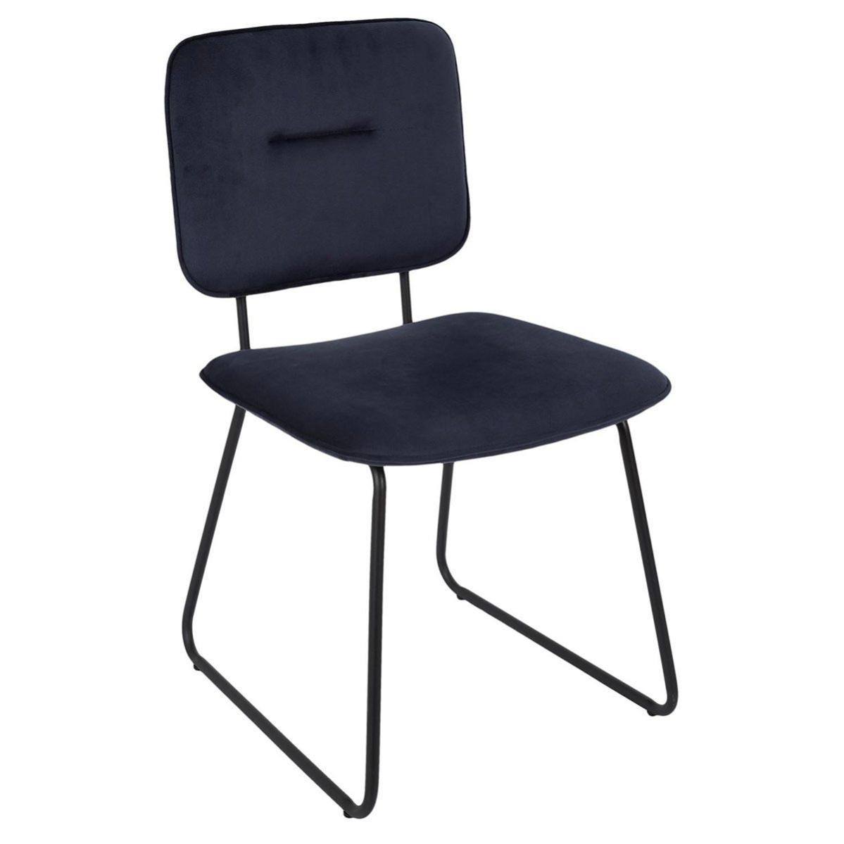 Chaise Adèle bleu nuit Leroy Merlin