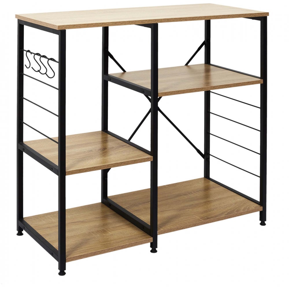 HOME DECO FACTORY - ETAGERE BOIS ET METAL LOKA 148X60X32.5