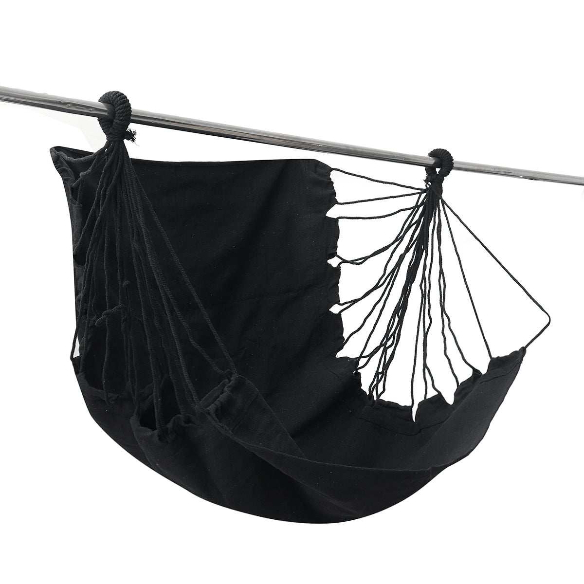 Hamac suspendu de détente coton L.100 x H.130 cm noir | Leroy Merlin