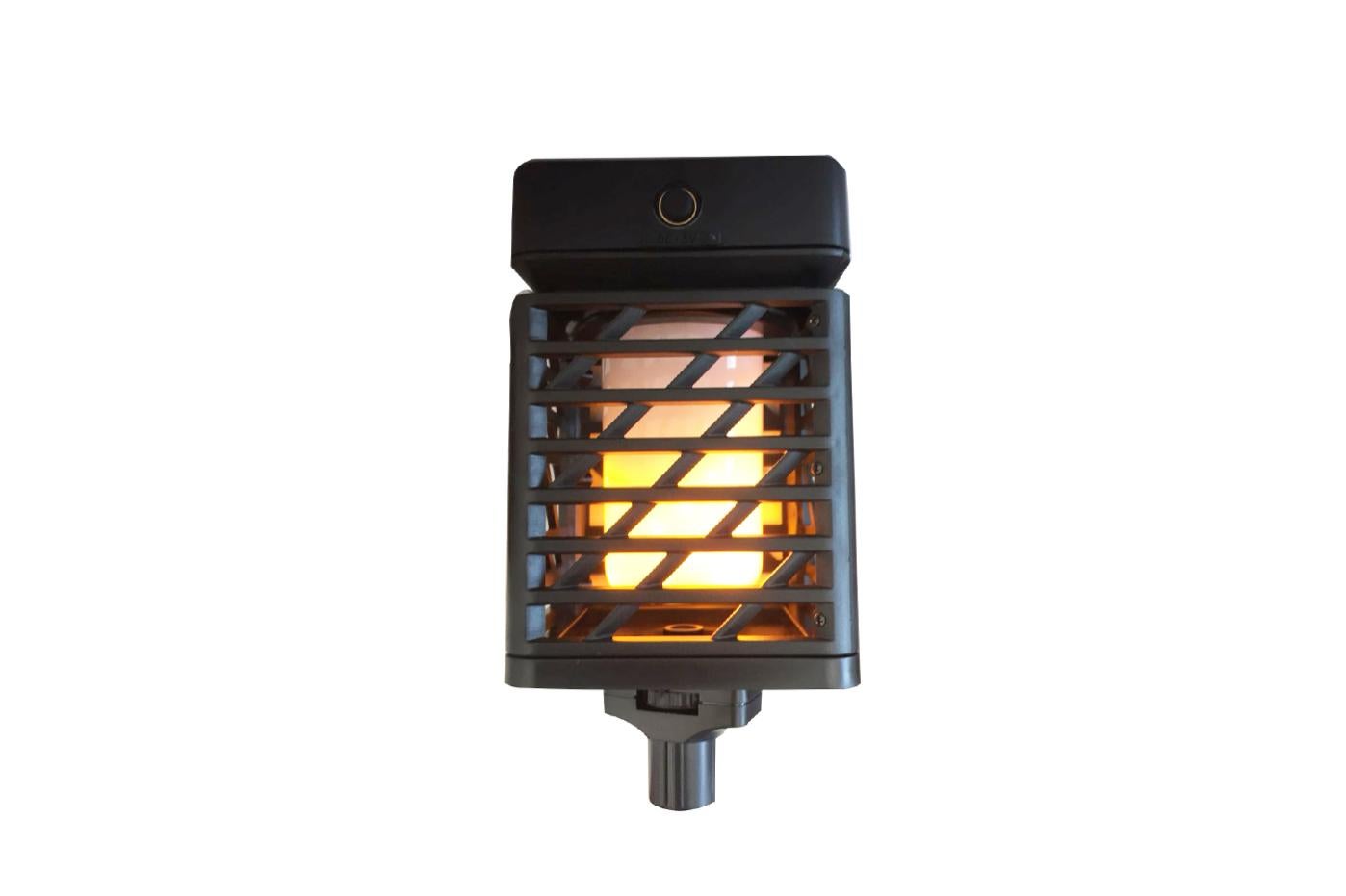 Festive Lights - Lanterna Mongolfiera LED SMD SMD 45 Cm - Effetto Vetro Ambrato - Luce Da Giardino Fiammeggiante Con Manico