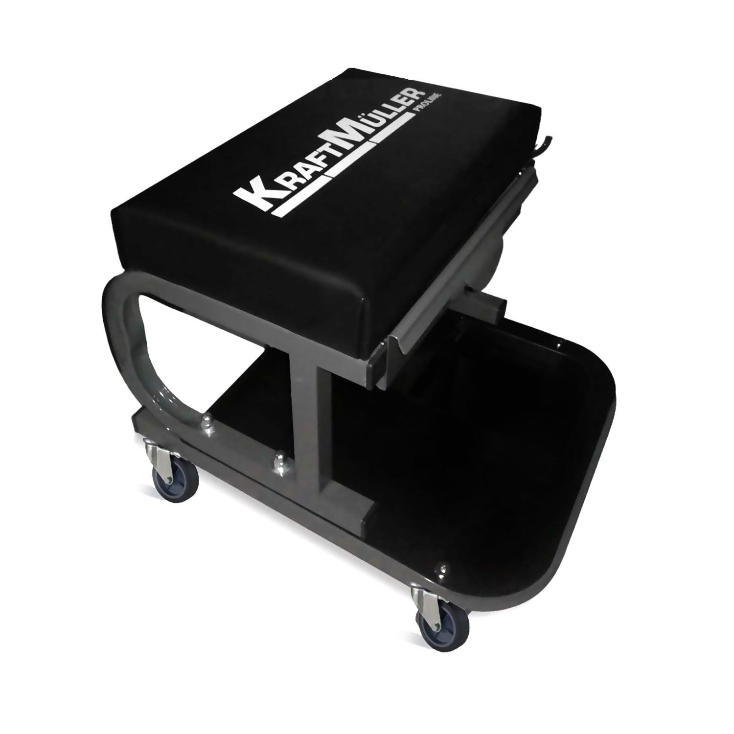 Tabouret de mécanicien Kraft Müller professionnel à roulettes avec tiroir  pour outils intégré sous l'assise, Chariot de visite