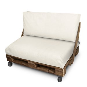 Coussin de chaise 6 pièce, Coussin 110x47x4cm beige, coussin de chaise  d'extérieur, Coussin d'assise avec dossier haut