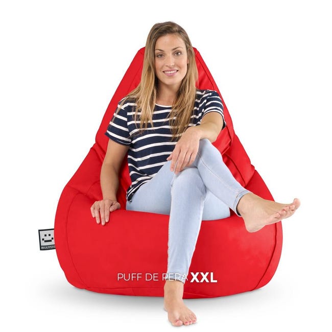 Pouf Poltrona Sacco in Similpelle Rosso XXL