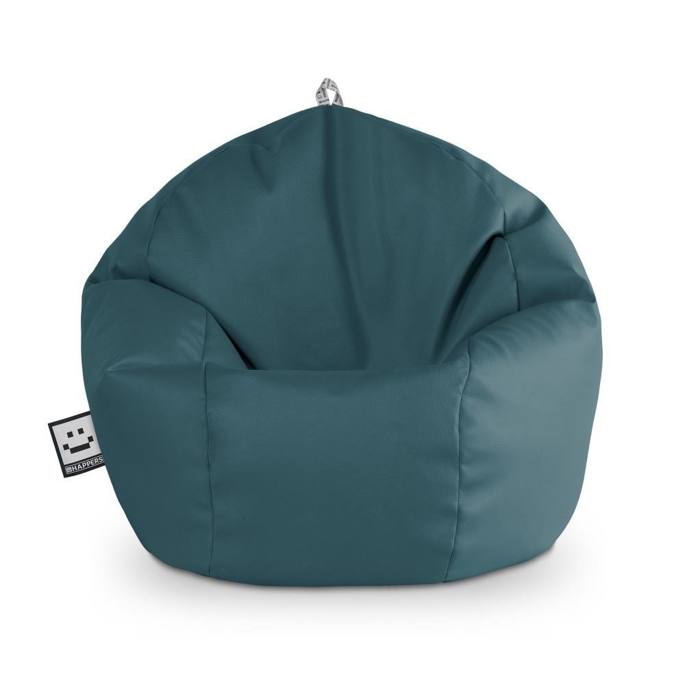 THE SECRET HOME - Puff Verde Oscuro con Relleno Incluido - Asiento Forma  Pera Tamaño L Polipiel - Sillón Cómodo Moldeable