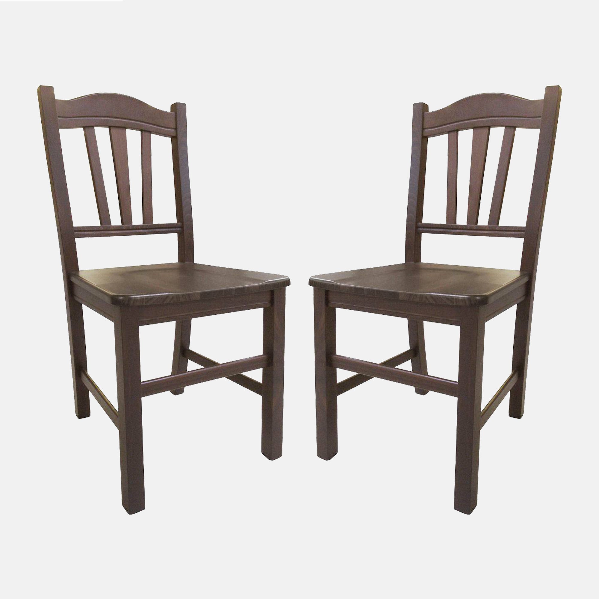 Set di 2 Sedie classiche in legno, per sala da pranzo, cucina o salotto,  Made in Italy, cm 46x55h99, Seduta h cm 47, colore Sabbia