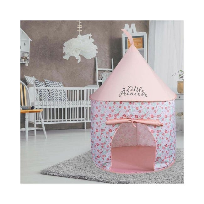 Tente pop up pour enfant 100x135 cm little princesse – rose The Home Deco  Kids