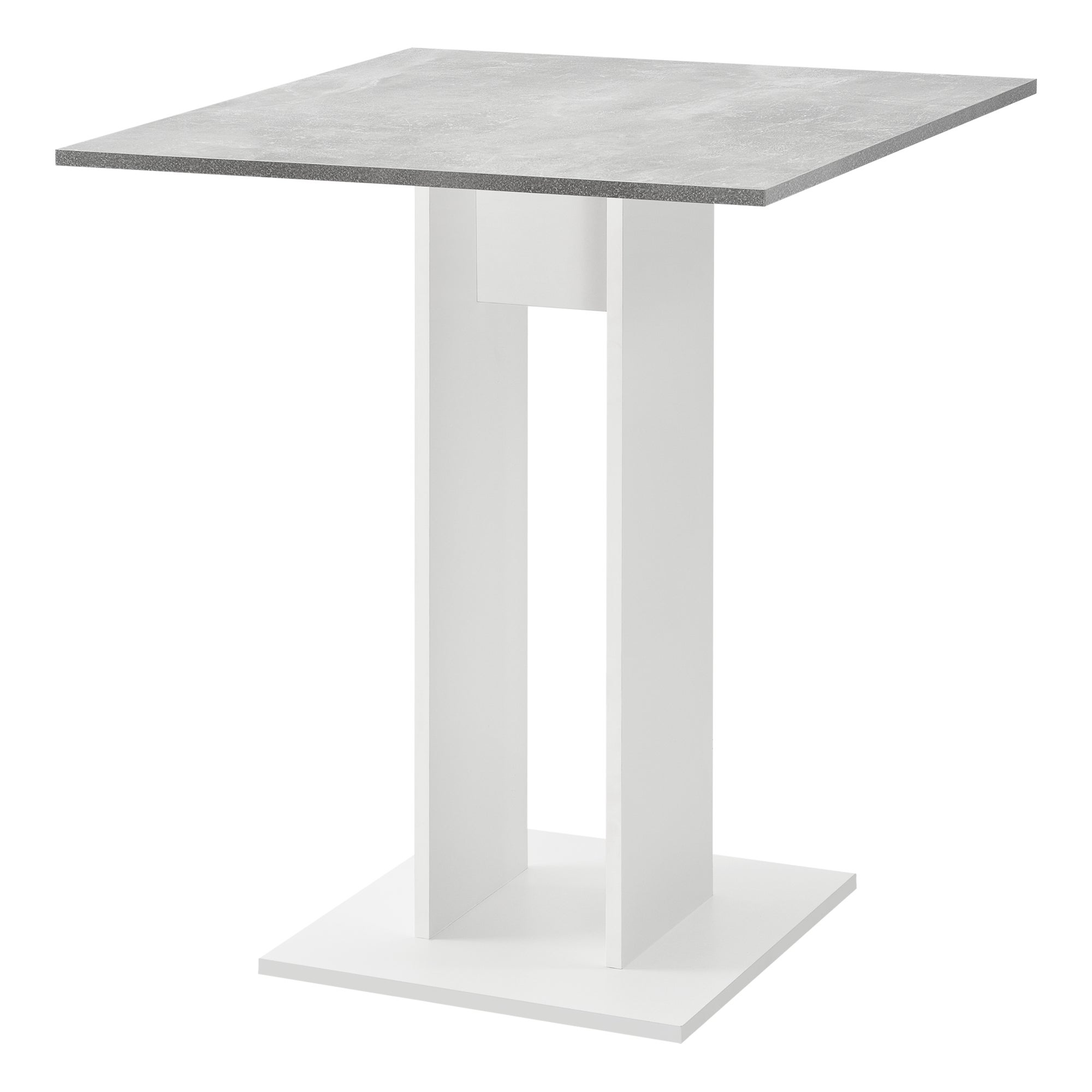 Table à Manger Lindesnes 65 x 65 x 78 cm Effet Béton Blanc [en.casa ...