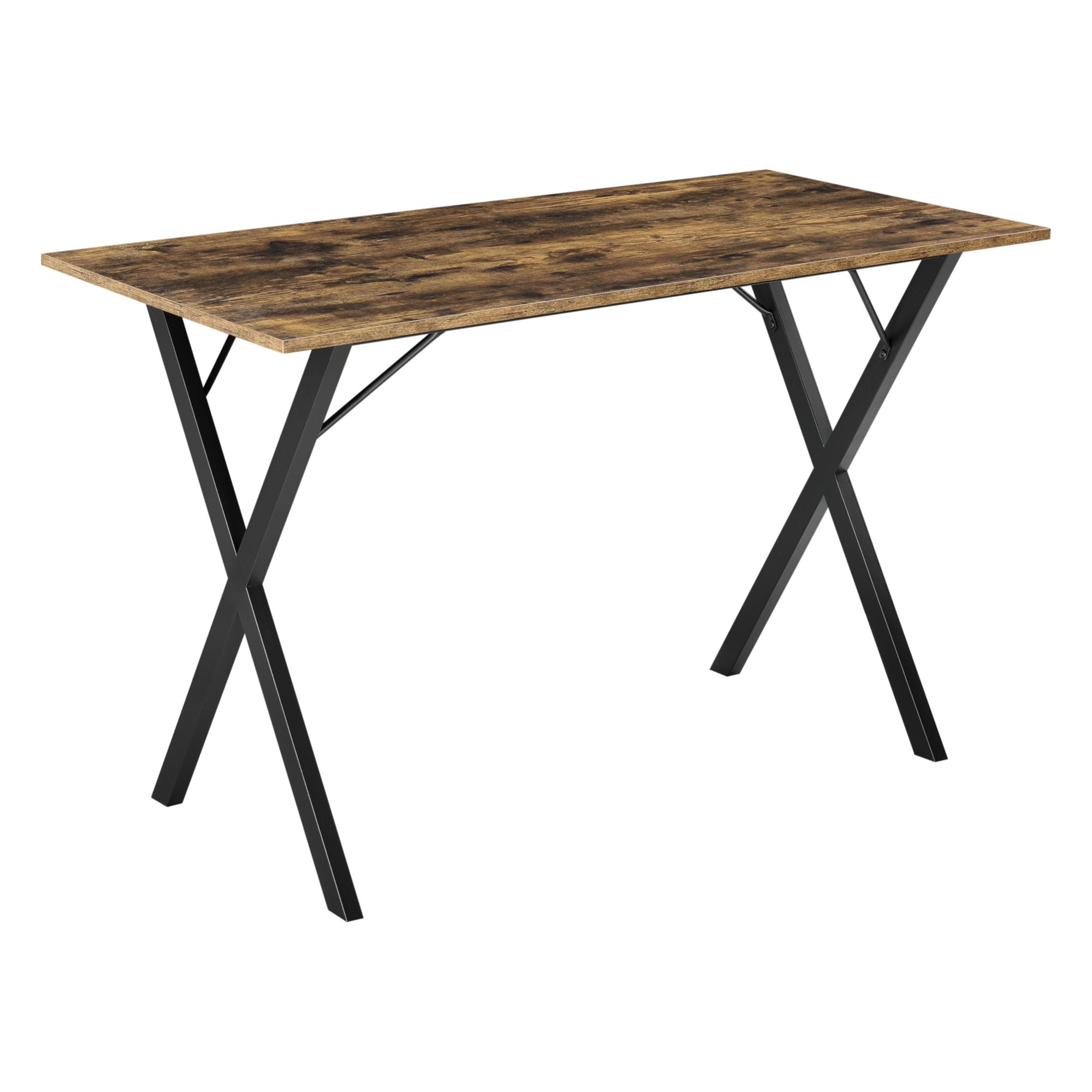 Table de Salle à Manger Arboga 120 x 60 x 75 cm Effet Bois Foncé Noir ...