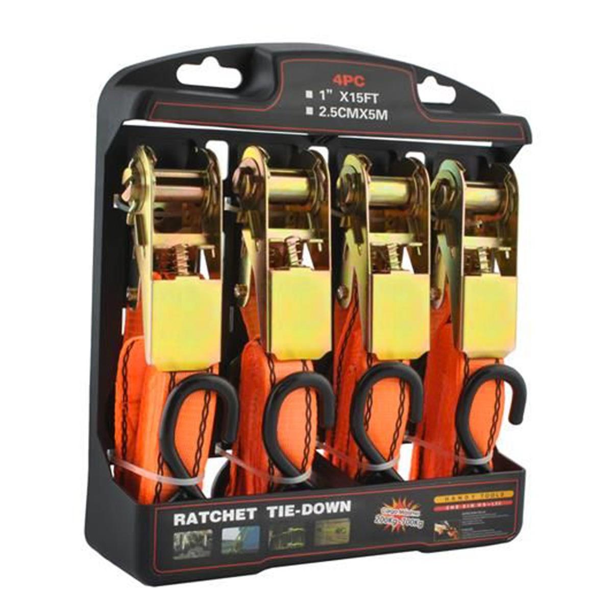 Sangles à Cliquet Rétractables, Sangles D'arrimage Robustes De 997,9 Kg Pour Camion, VTT, UTV