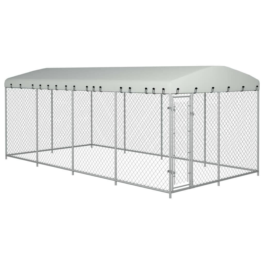 Chenil Extérieur Cage Enclos Parc Animaux Chien D'extérieur Pour Chiens 100  Cm 02_000 à Prix Carrefour