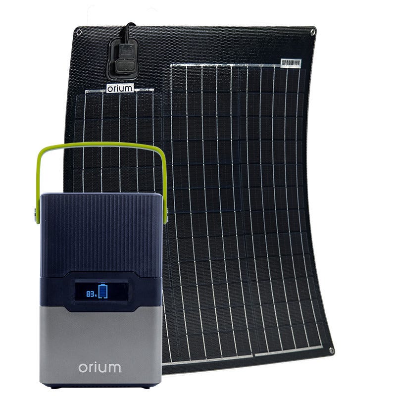 Station d'énergie portable 2400 W + panneau solaire pliant 400 W - Orium