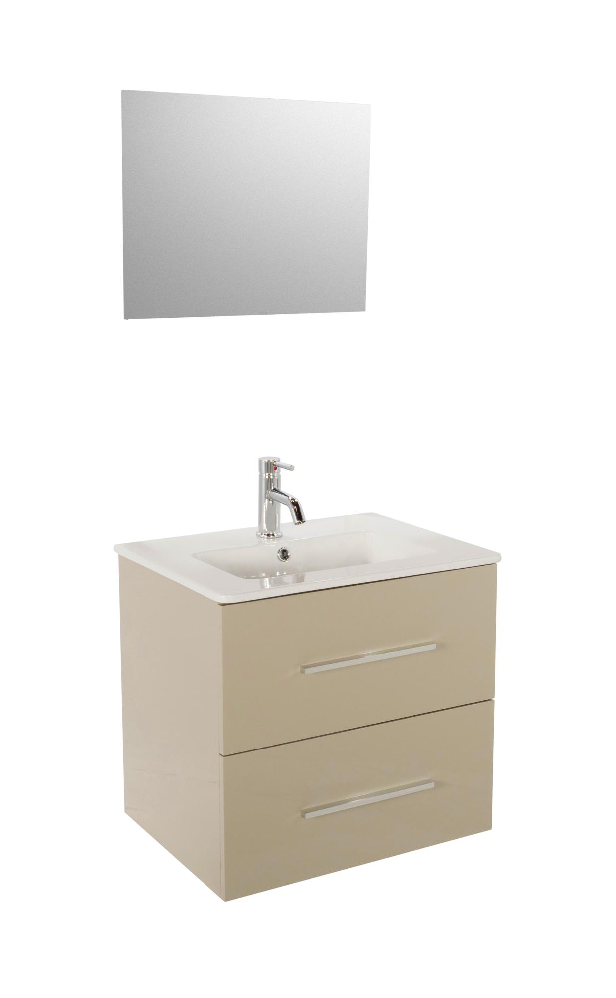 Meuble A Suspendre Tanaro 60cm Taupe Laque Livre En Kit One Pack Leroy Merlin