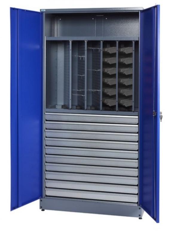 Kupper Armoire 2 Portes 1 Étagère 10 Tiroirs Et 36 Boites De