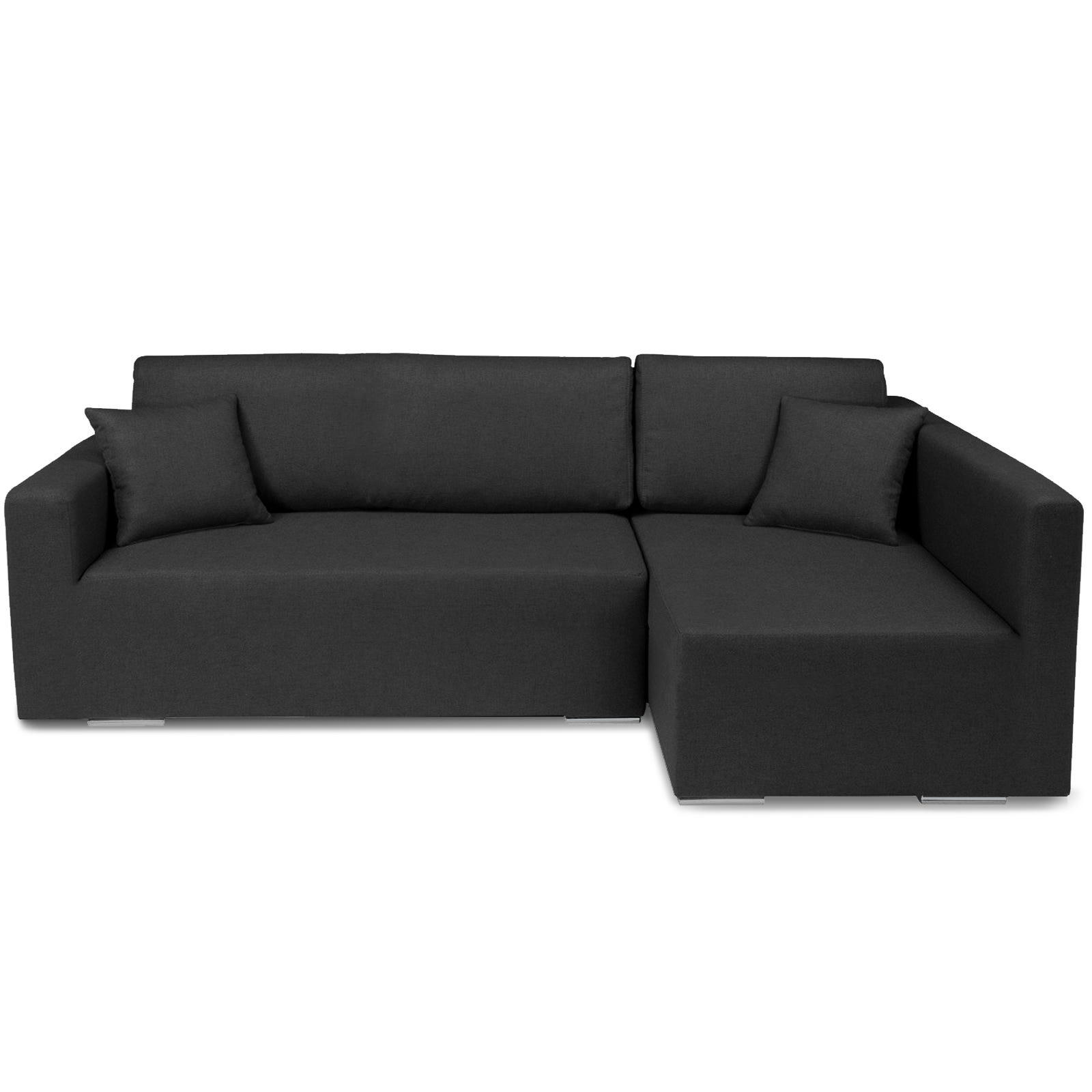 Copridivano Fodera elastica elasticizzata per divano 3 posti nero