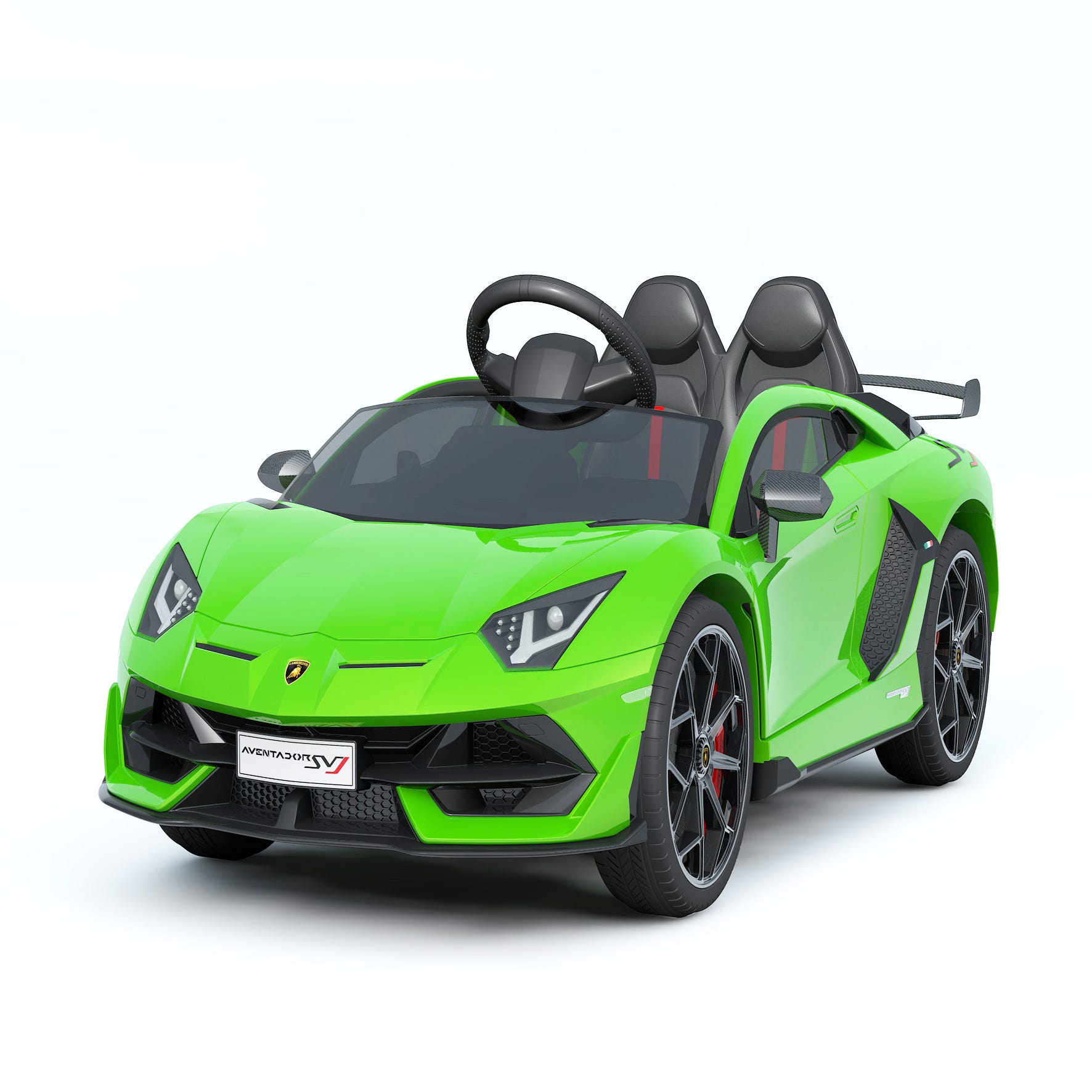 Voiture électrique enfant Lamborghini Aventador SVJ 12V vert, 2 mot
