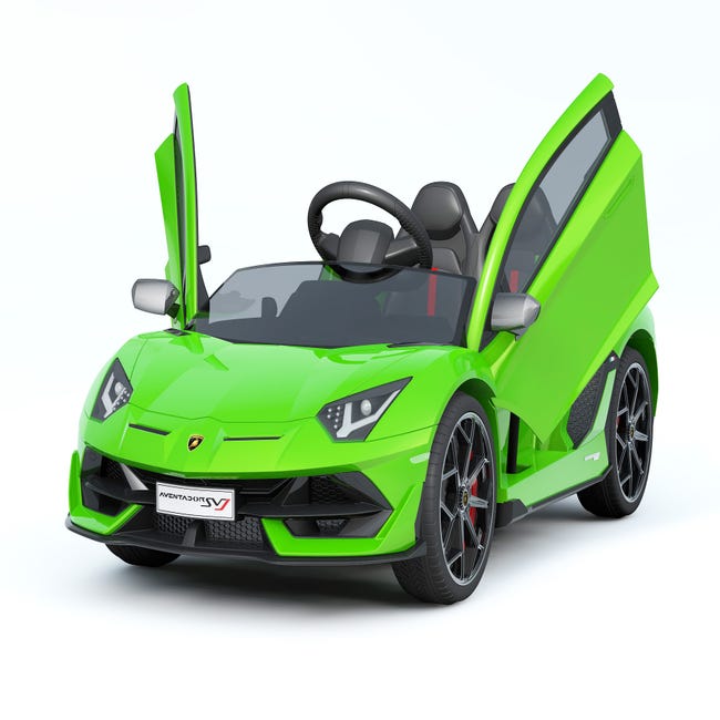 Voiture électrique enfant Lamborghini Aventador SVJ 12V vert, 2 mot
