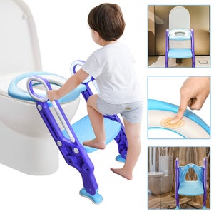 ASIENTO DE INODORO CON ESCALERA PARA NIÑOS - 8594 – Potitos