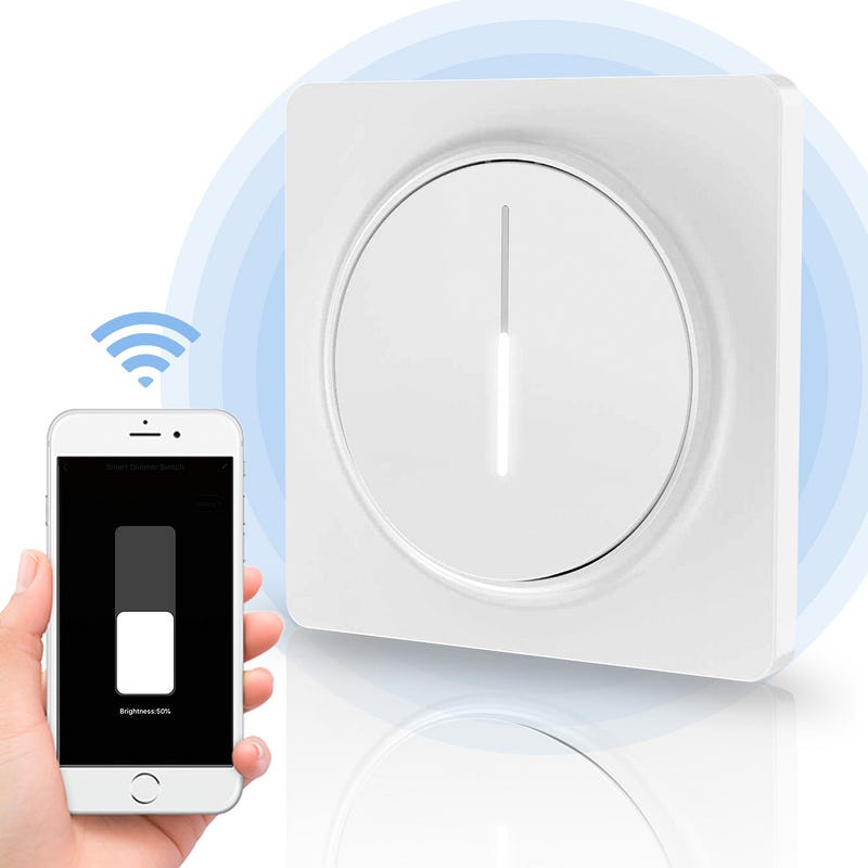 Variatore di luce WiFi White Switch Smart Home LED Interruttore wireless  intelligente