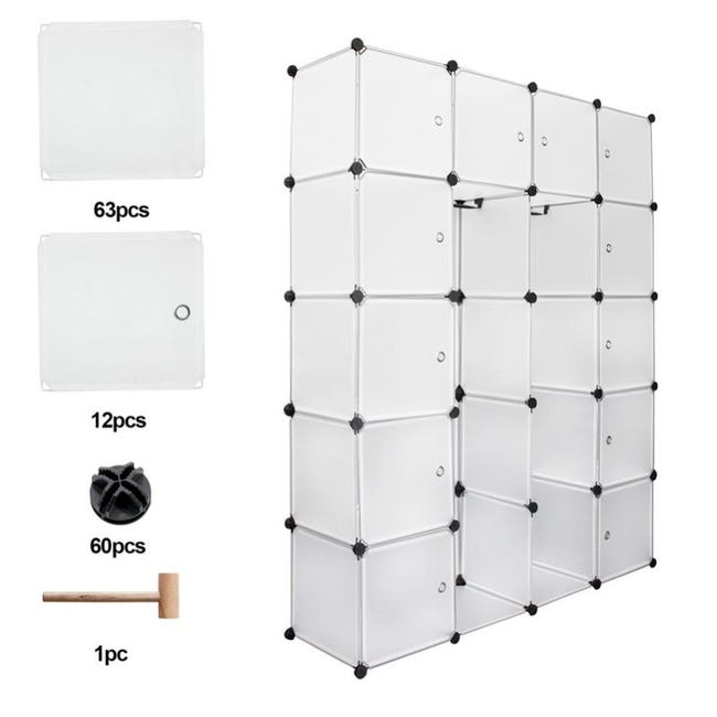 Organizzatore Impilabile Trasparente Per Borse E Libri - In PC, Per Armadi, Scaffali, Scrivanie, 4 Scomparti - Foto 10